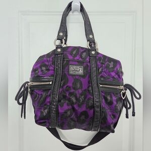 *SOLD* Vintage Coach Poppy Ocelot Daisy Glam Glitter Tote Bag